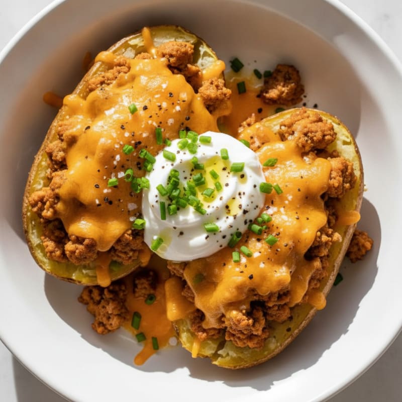 Loaded Baked Potatoes with Chives
