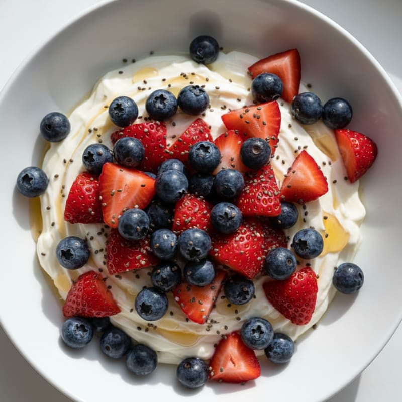 Creamy Greek Yogurt Protein Pudding with Berries