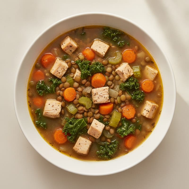 Hearty Lentil Soup with Garden Vegetables