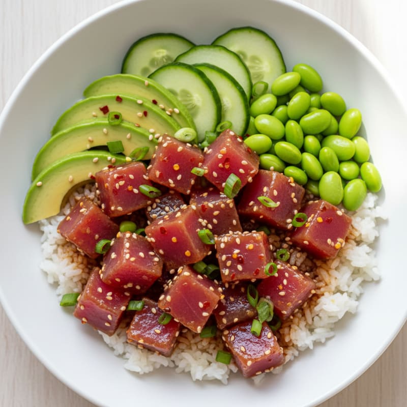 Zesty Hawaiian Tuna Poke Bowl