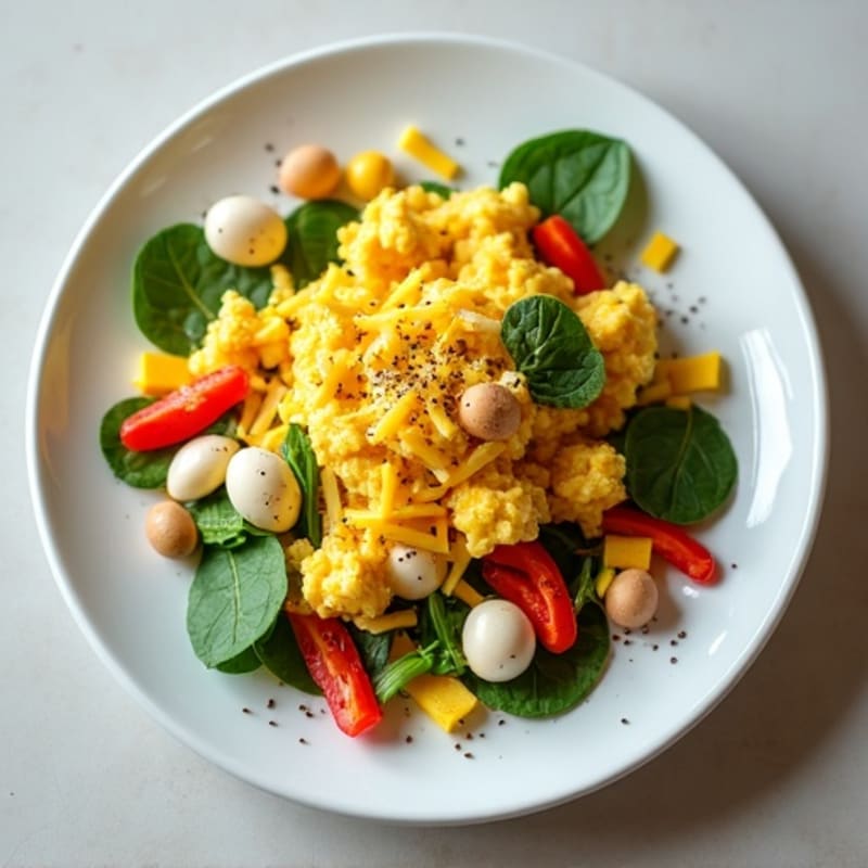 Fluffy Egg and Veggie Scramble