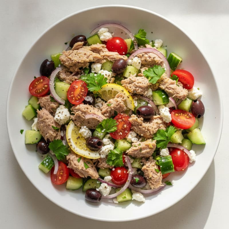 Mediterranean Tuna Salad with Olives