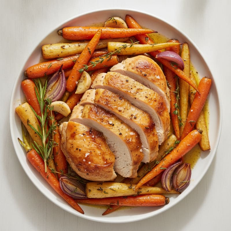 Savory Herb-Roasted Chicken with Root Vegetables