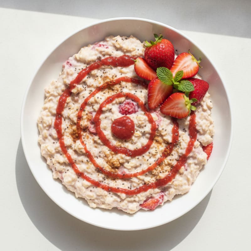 Strawberry Shortcake Overnight Oats