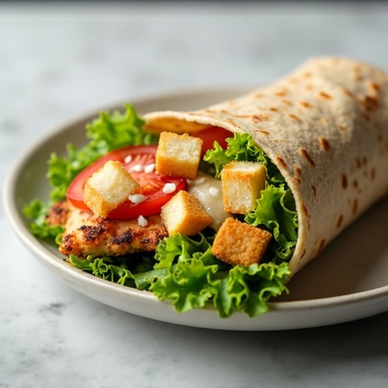 Crispy Grilled Chicken Caesar Wrap