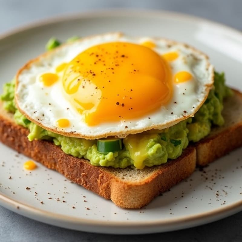 Creamy Egg and Avocado Toast with Cheddar