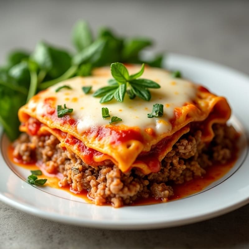 Creamy Ground Beef and Spinach Lasagna Skillet