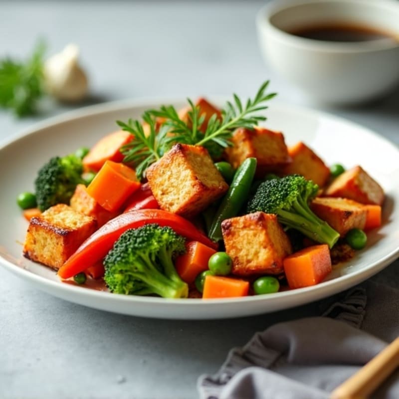 Crispy Tofu Stir-Fry with Fresh Vegetables