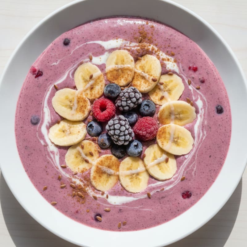 High-Protein Berry Banana Smoothie