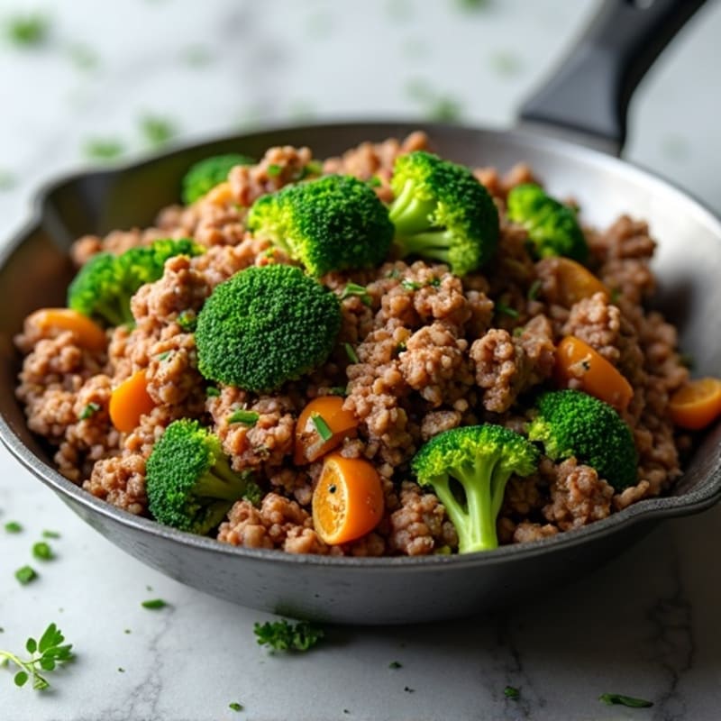 Savory Ground Beef and Broccoli Skillet