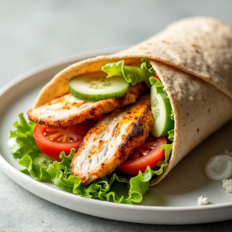 Grilled Chicken and Fresh Veggie Wrap