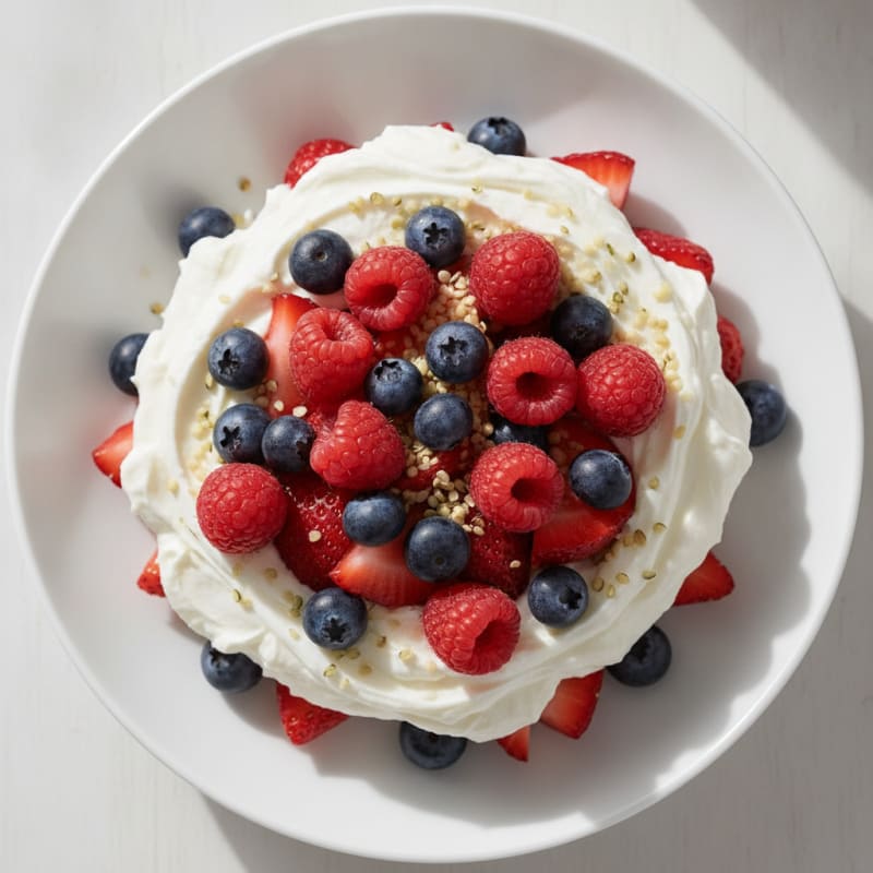 Greek Yogurt Protein Parfait with Mixed Berries