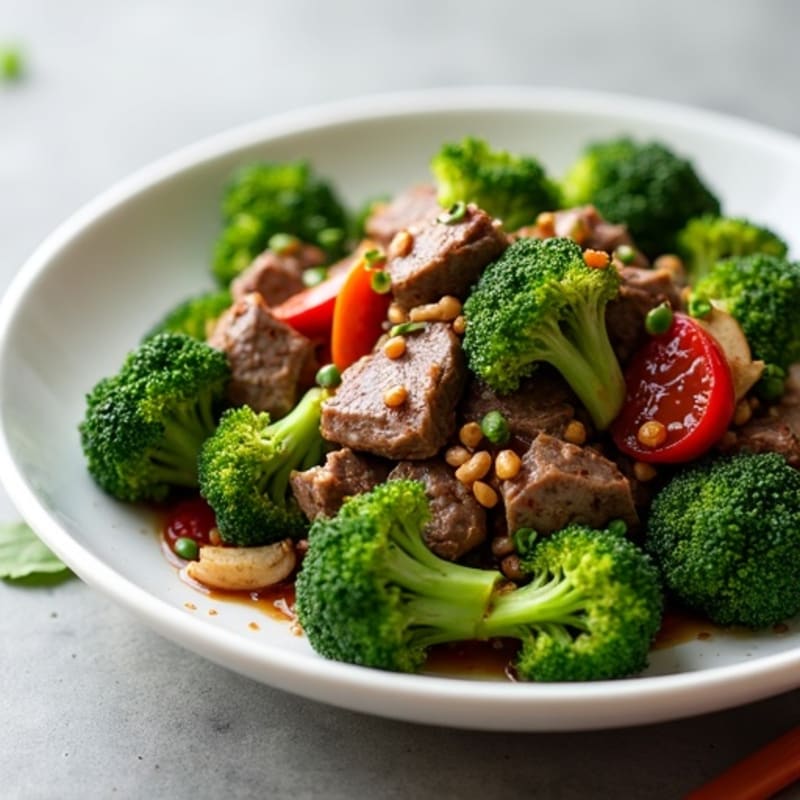Garlic Ginger Lean Beef and Crisp Broccoli Stir-Fry