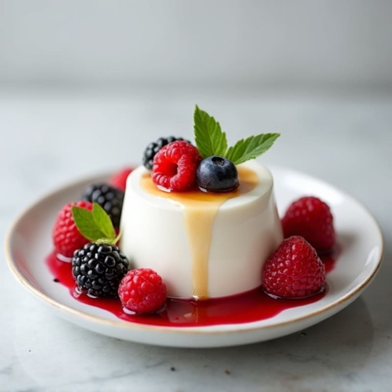 Silky Greek Yogurt Protein Mousse with Mixed Berries