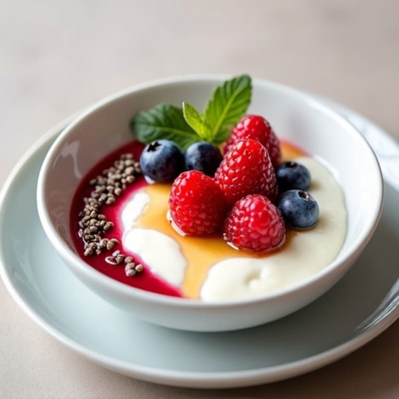 Silky Greek Yogurt Protein Pudding with Berries