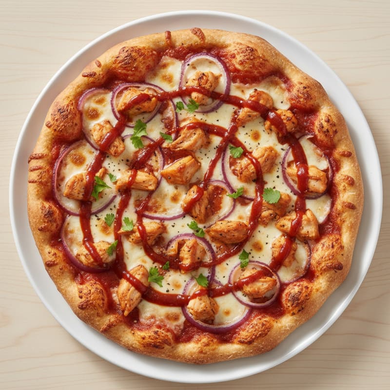 Crispy BBQ Chicken and Caramelized Onion Pizza