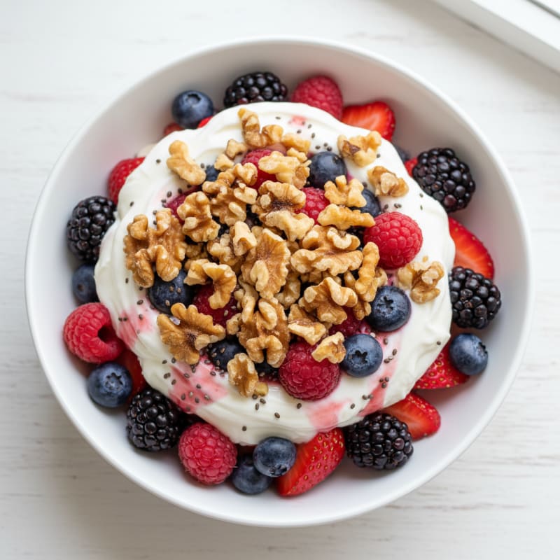 Creamy Greek Yogurt Protein Parfait with Mixed Berries