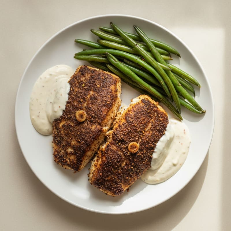 Blackened Catfish with Cajun Remoulade