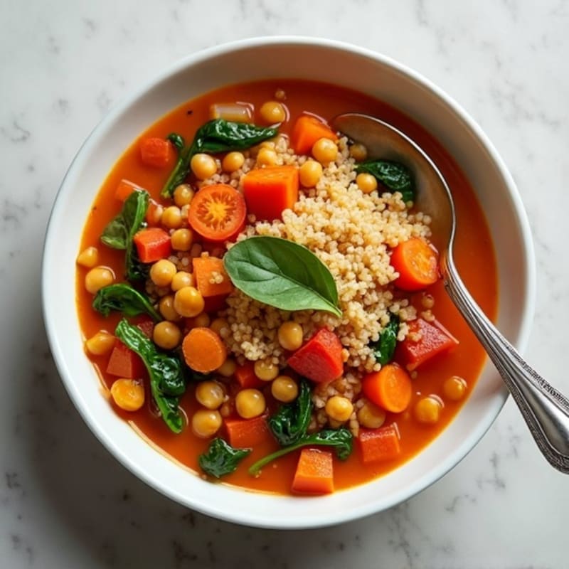Hearty Red Lentil and Quinoa Stew