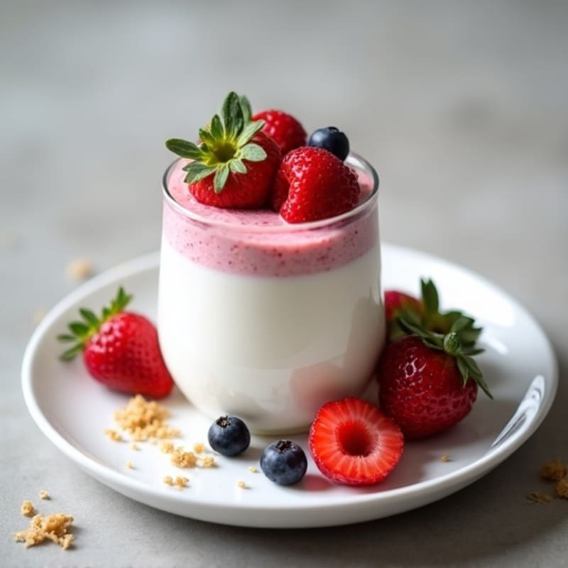 Greek Yogurt Protein Mousse with Fresh Berries