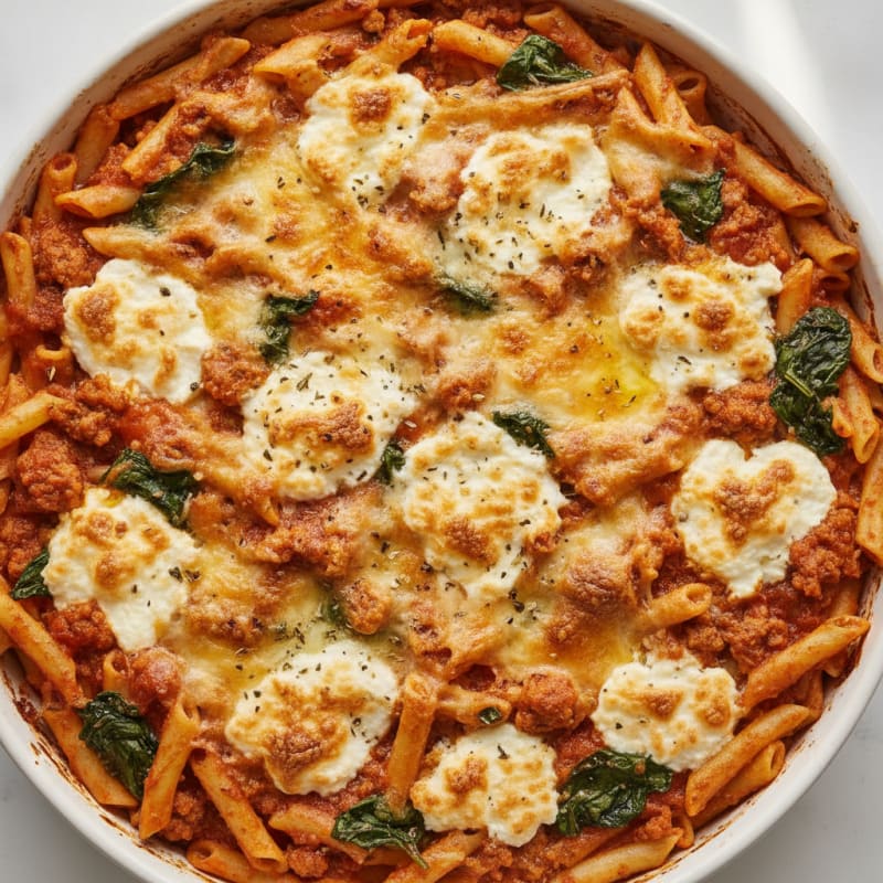 Classic Baked Ziti with Ricotta