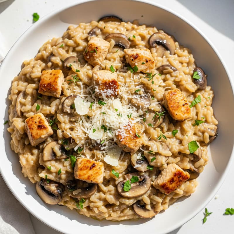 Creamy Parmesan Mushroom Risotto