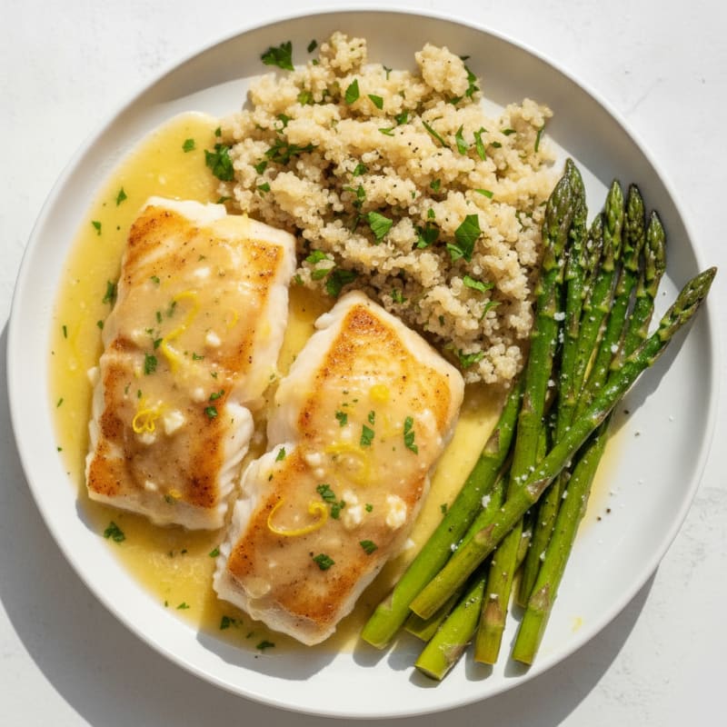 Baked Cod with Lemon-Herb Butter