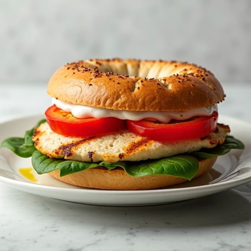 Grilled Chicken and Veggie Sandwich with Greek Yogurt Spread