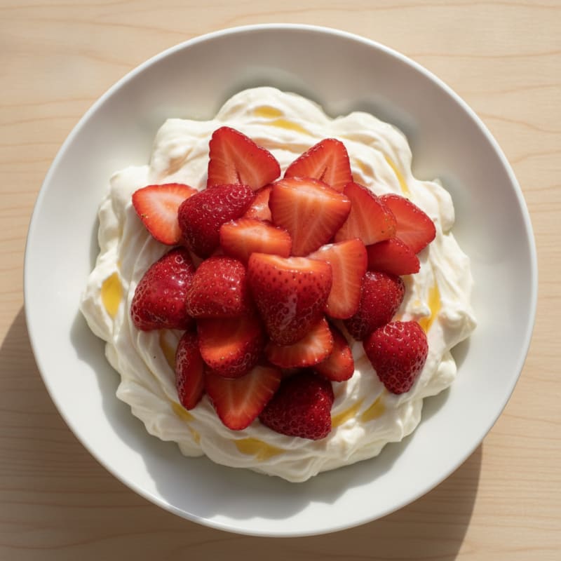 Silky Vanilla Protein Yogurt with Fresh Berries
