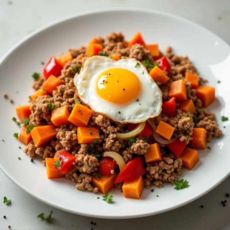 Hearty Ground Turkey and Sweet Potato Hash