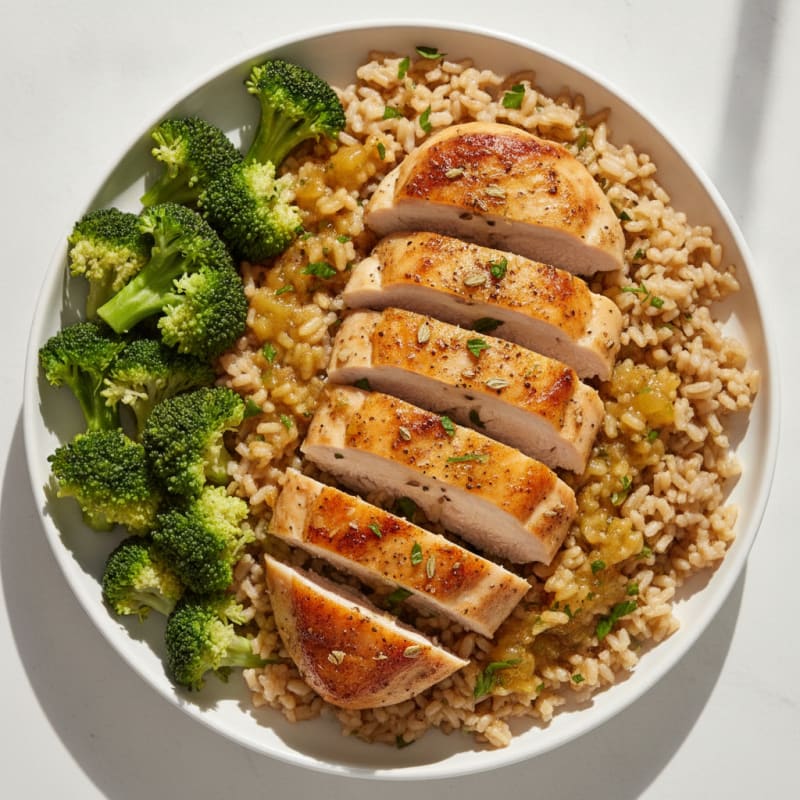 Lemon Herb Roasted Chicken with Rice