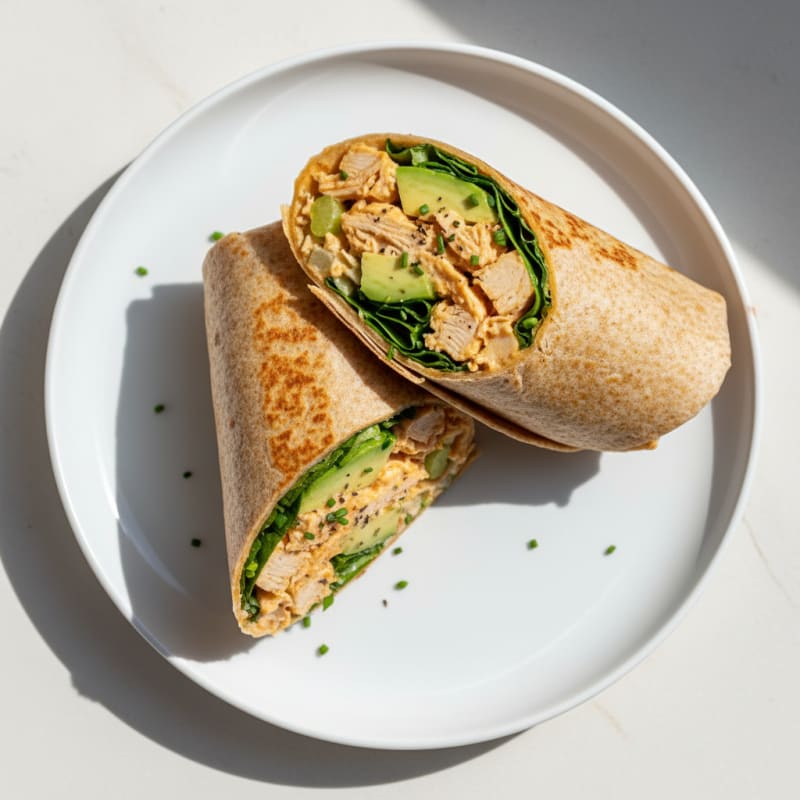 Buffalo Ranch Chicken Salad Wrap