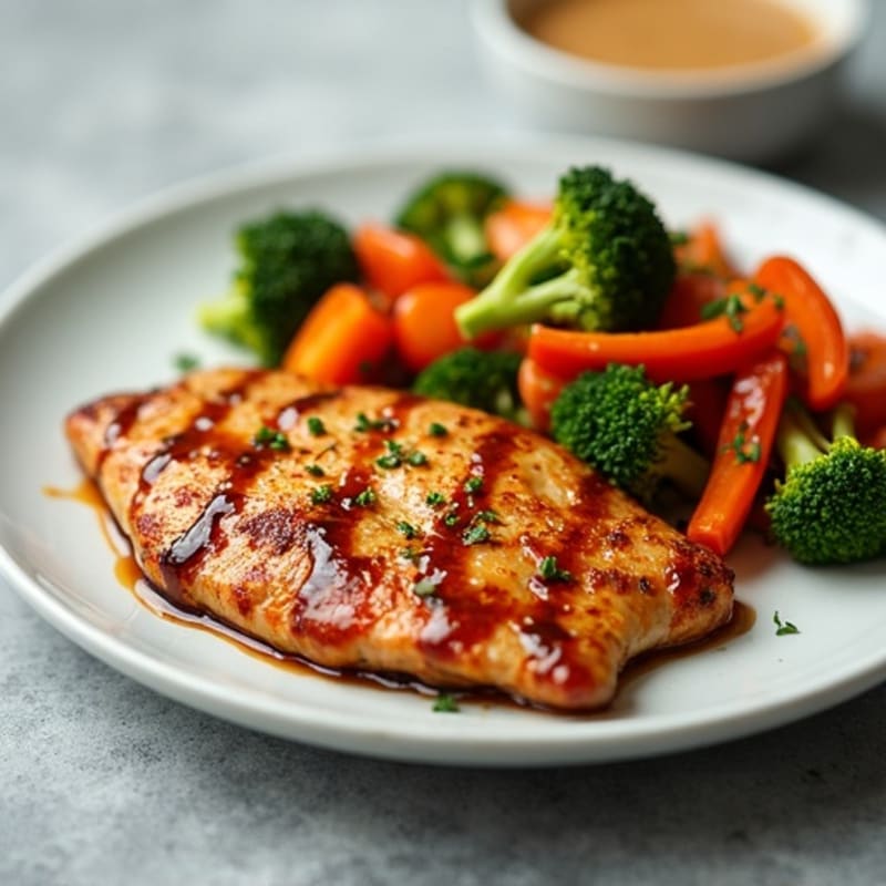Honey-Ginger Glazed Teriyaki Chicken with Stir-Fried Vegetables