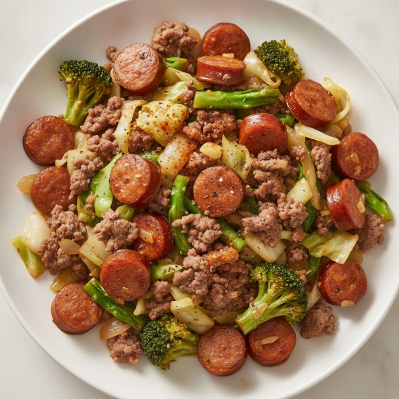 Smoked Sausage and Cabbage Skillet