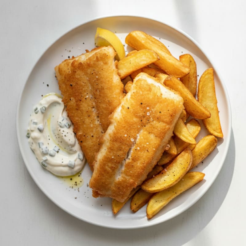 Beer-Battered Cod with Hand-Cut Fries