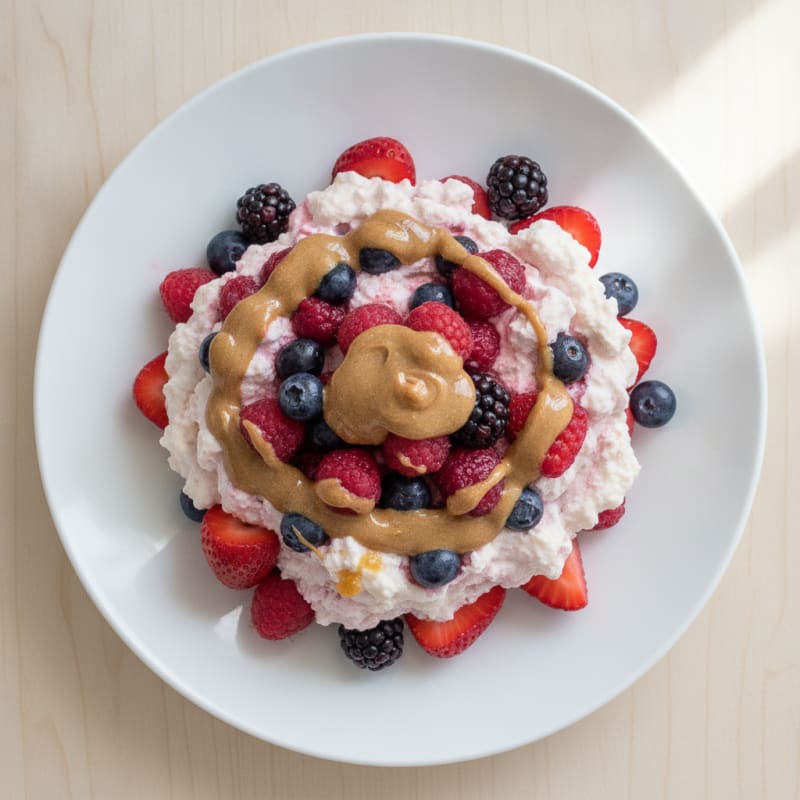 Silky Greek Yogurt Protein Mousse with Mixed Berries