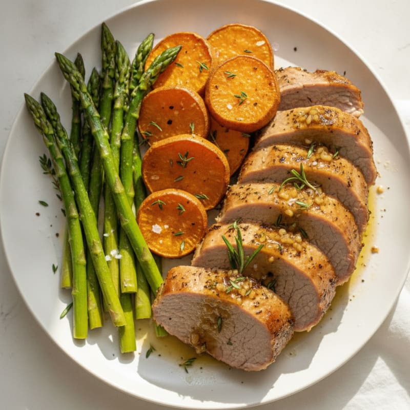 Garlic Herb Roasted Pork Tenderloin