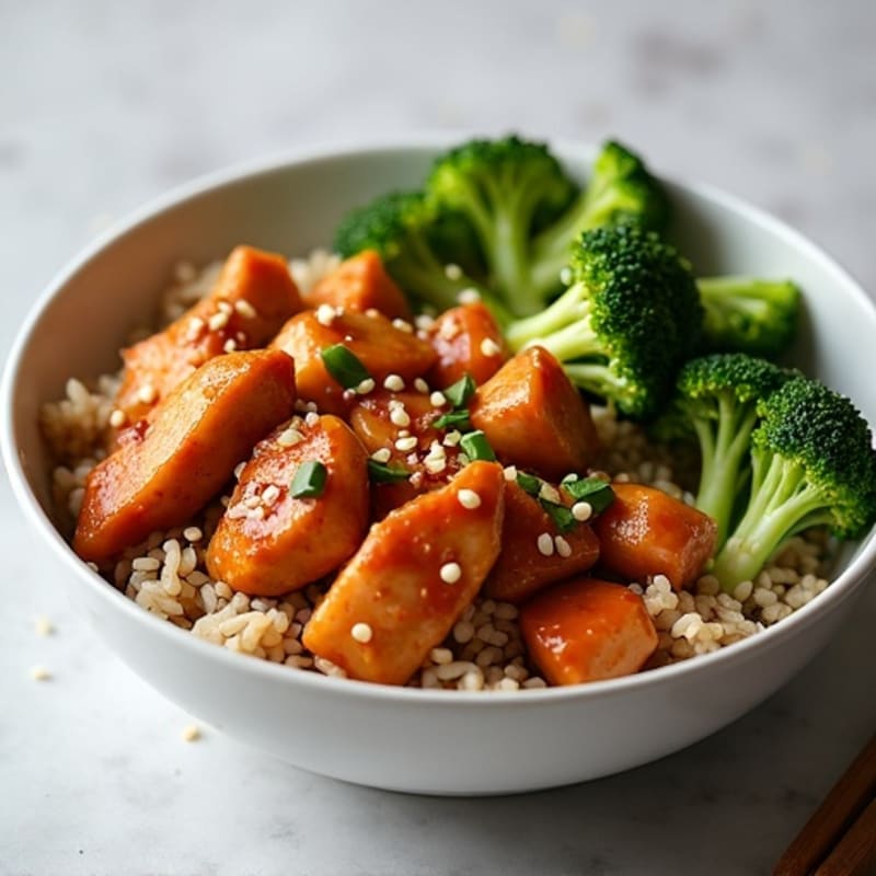Sticky Ginger-Garlic Teriyaki Chicken Bowl
