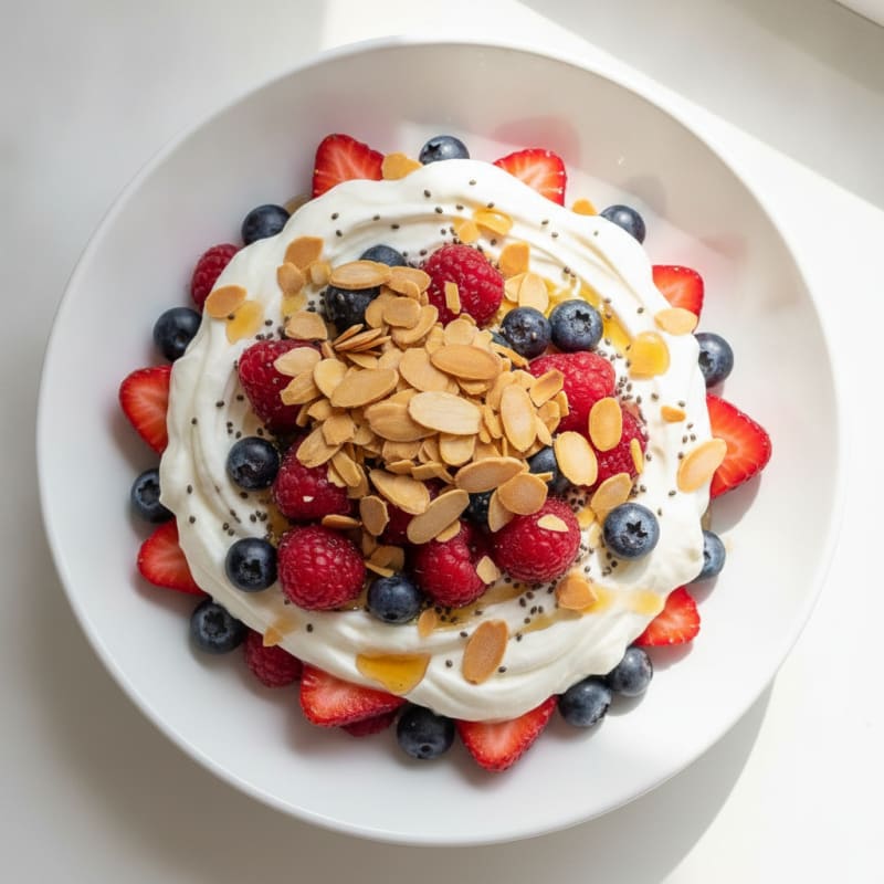 Creamy Greek Yogurt Protein Parfait with Mixed Berries