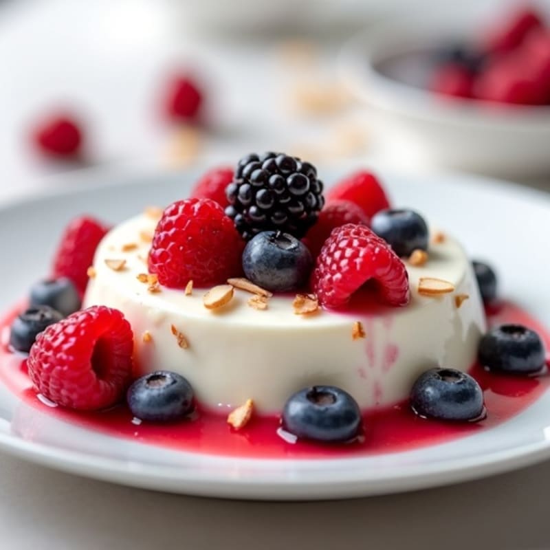 Greek Yogurt Protein Mousse with Mixed Berries