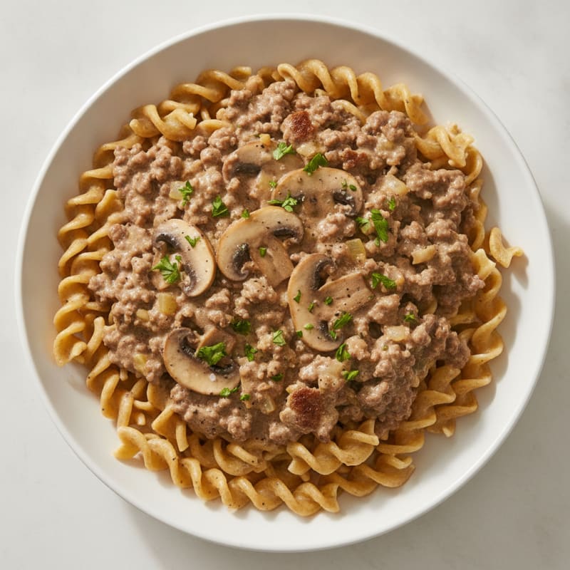 Classic Beef Stroganoff with Egg Noodles