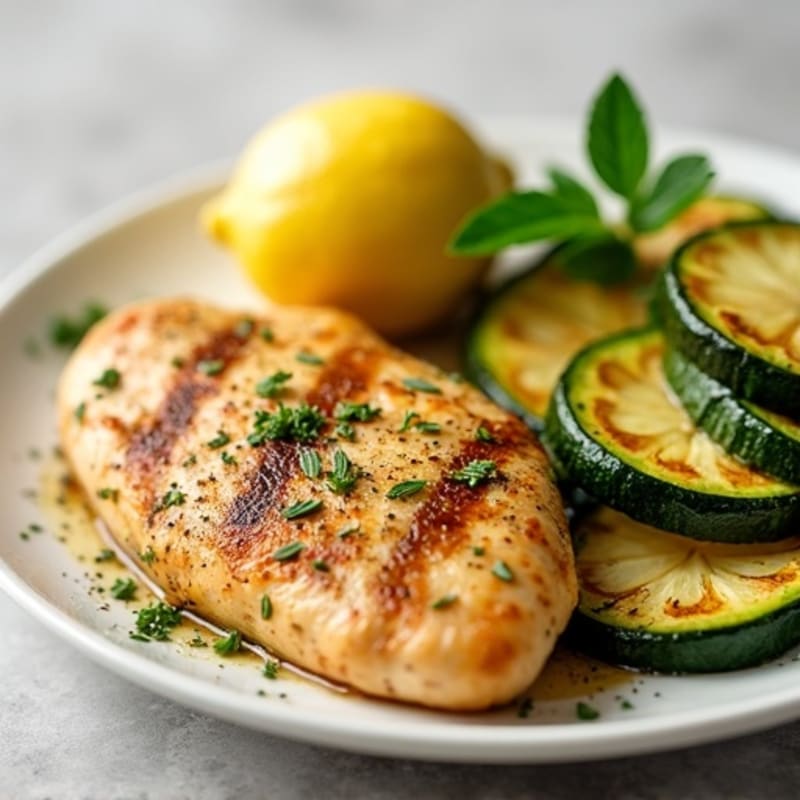 Lemon-Herb Chicken with Roasted Zucchini
