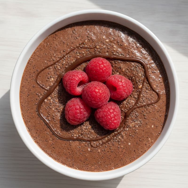 Chocolate Protein Pudding with Chia Seeds