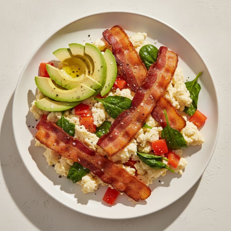 Turkey Bacon Egg White Scramble