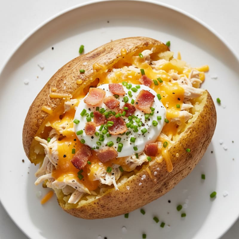 Loaded Baked Potatoes with Bacon and Chives