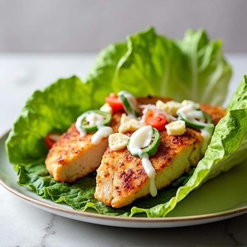 Crispy Grilled Chicken Caesar Lettuce Wrap