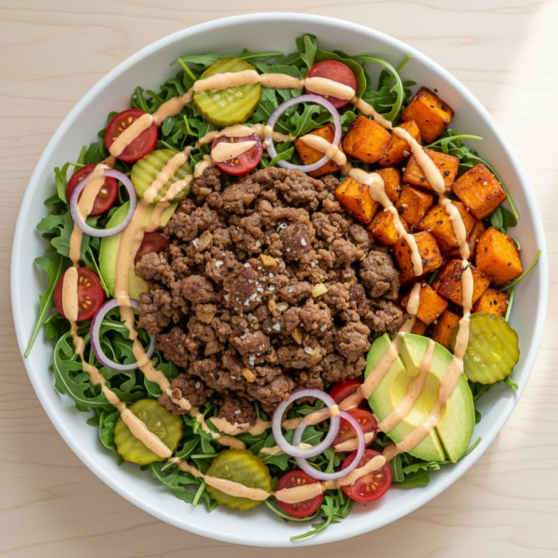 Classic Beef Burger Bowl