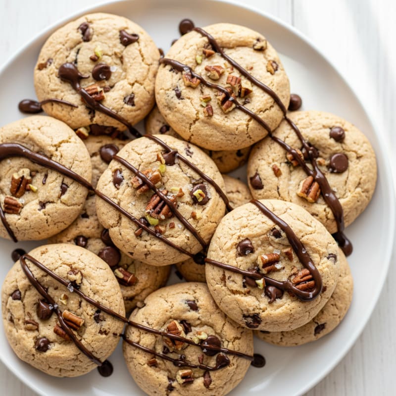 Chocolate Pecan Baked Meringue Cookies