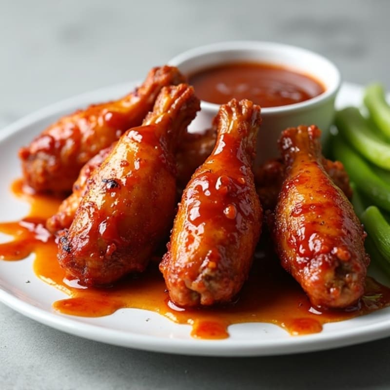 Crispy Baked Spicy BBQ Chicken Wings