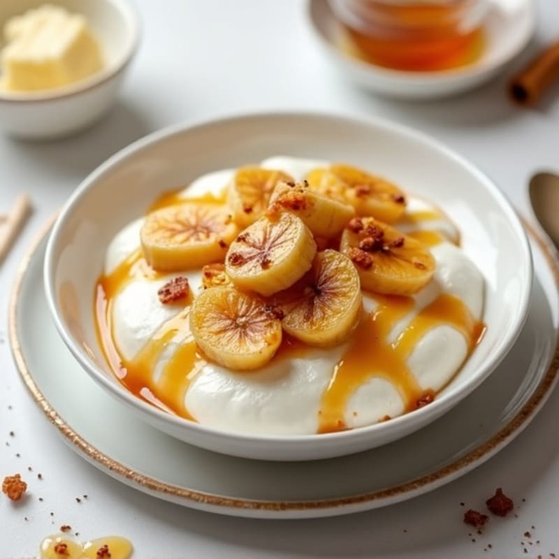 Honey-Caramelized Bananas with Vanilla Bean Yogurt